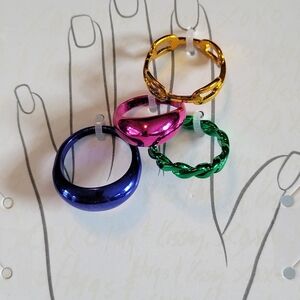 🌟XOXO 4 Assorted Sizes Ring Collection Fashion Jewelry